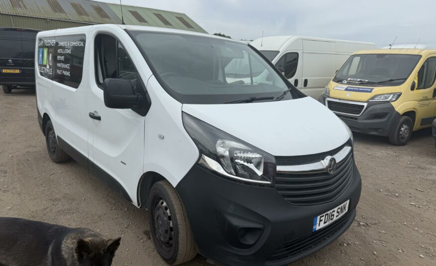2016 VAUXHALL VIVARO 2900 BT CDTI ECOFLEX SS