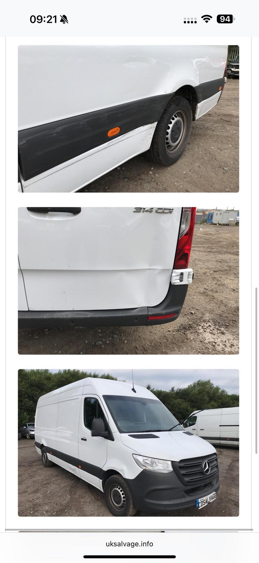 2019 Mercedes-Benz Sprinter – Model: Sprinter 314 CDI – KL19XUU