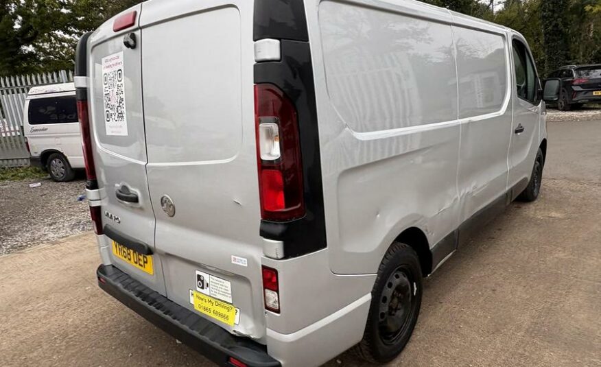 2018 Vauxhall Vivaro – Model: Vivaro  2900 Sportive CDTi – YR68OEP