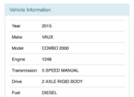 2015 Vauxhall Combo – Model: Combo 2000 L1H1 CDTi Sportive – FG65NTF